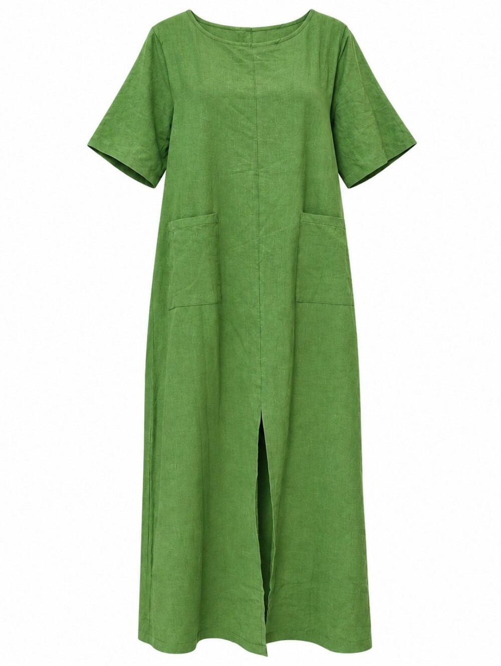 Green Midi Dress with Pockets Size L